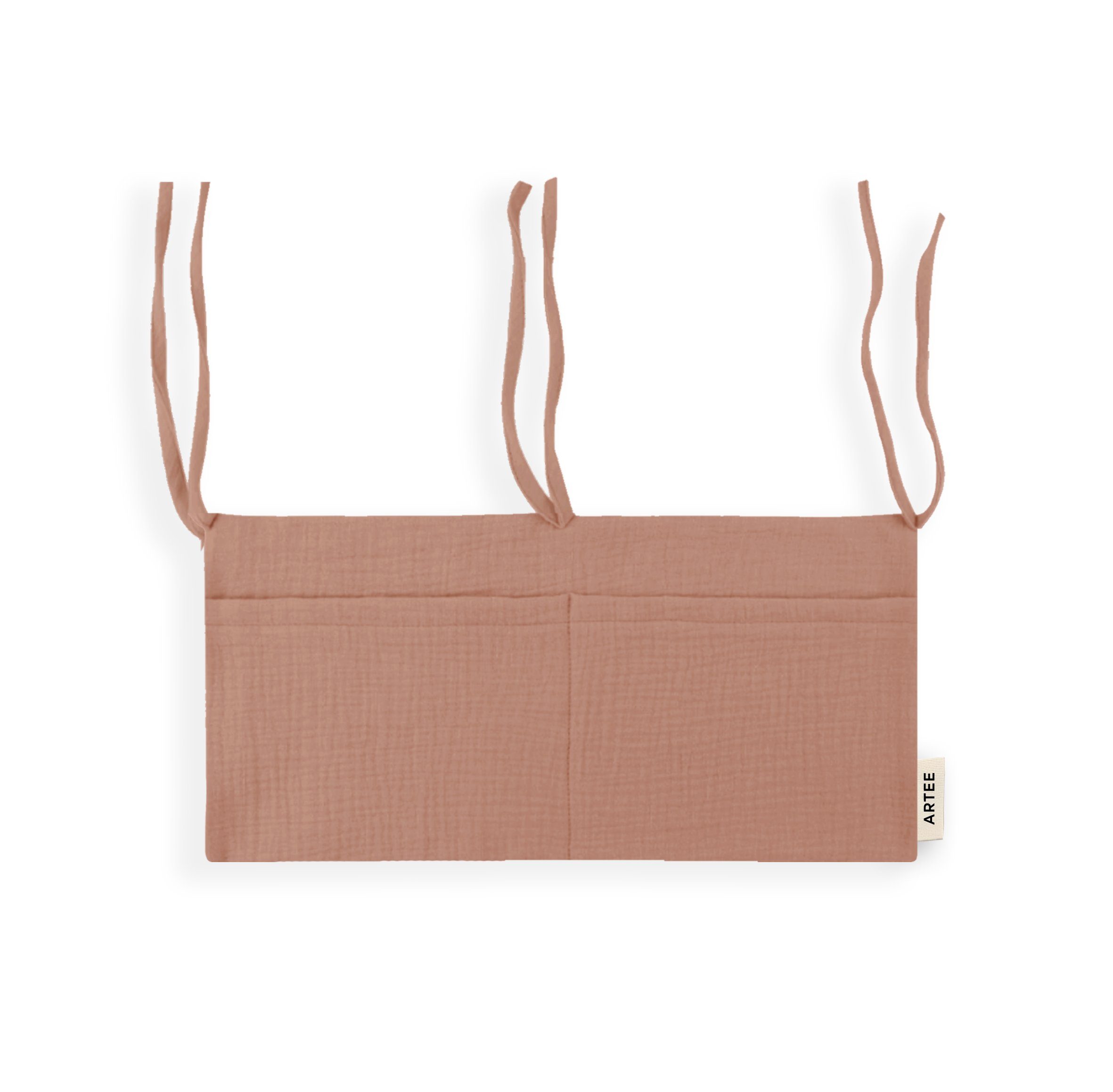 BESTYASH Babybett Organizer - Mehrschichtiger Aufbewahrungsbeutel Aus Canvas, Gelb, Platzsparend